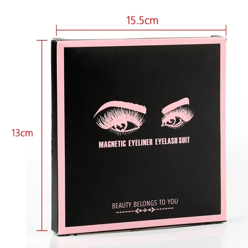 Magnetic Eyelashes Set with Waterproof Eyeliner and Tweezer